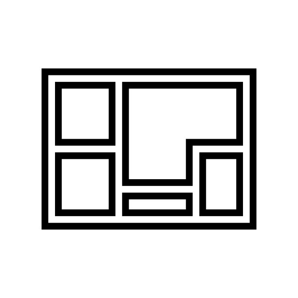 基础混凝土线图标矢量插图图片下载