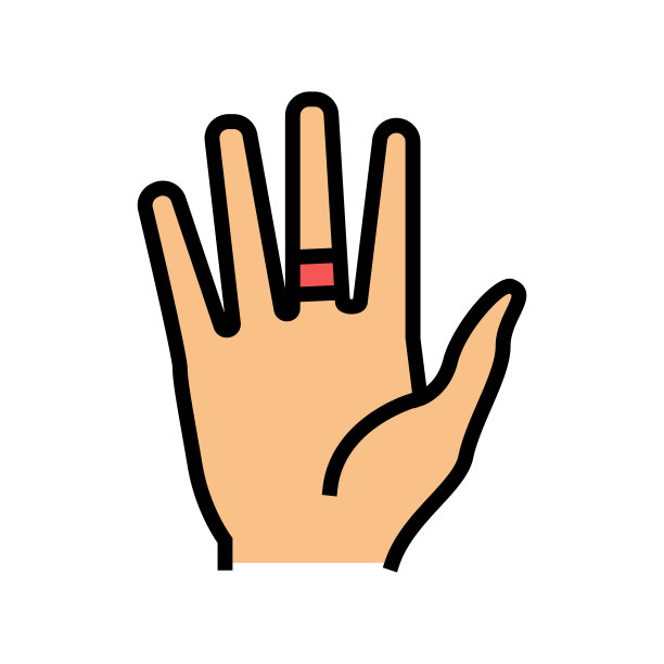 接触皮炎彩色图标矢量插图图片下载