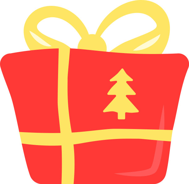 圣诞礼物平面抽象元素图片下载