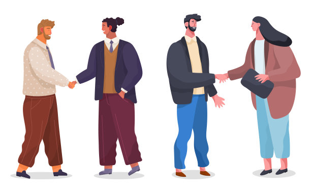 人们在签合同时要握手。商务人士签订协议、商务会议、合作图片下载