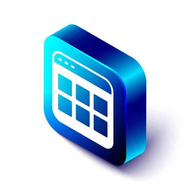 等距浏览器文件图标隔离在白色图片下载