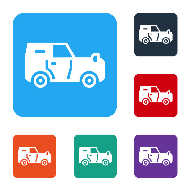 白色off公路汽车图标孤立在白色图片下载