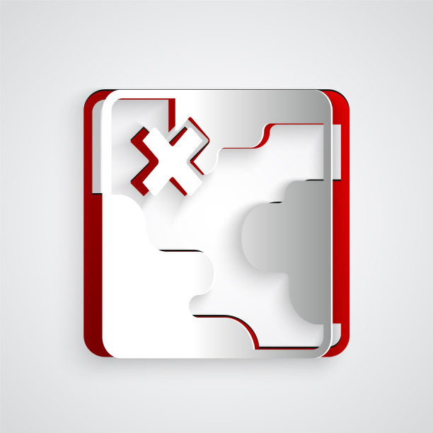 剪纸非洲狩猎地图图标孤立在灰色图片下载