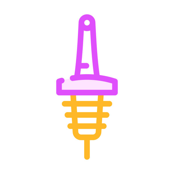 间歇泉，塞上阀门调酒彩色图标矢量插图图片下载