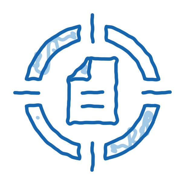 新目标-新合同涂鸦图标手绘插图图片下载