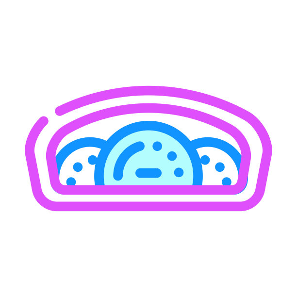 速度计汽车颜色图标矢量插图图片下载