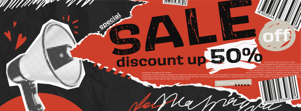 拼贴垃圾摇滚横幅扬声器图片下载