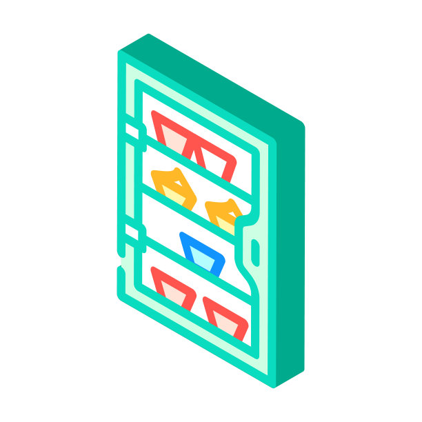 蛋糕展示等距图标矢量插图图片下载