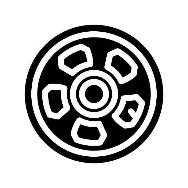 车轮汽车符号图标矢量插图图片下载