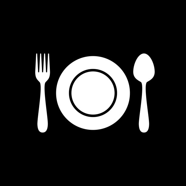 用勺子、叉子和盘子来摆放餐具图片下载