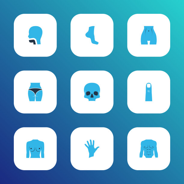 体格图标颜色设置与手指腹部图片下载