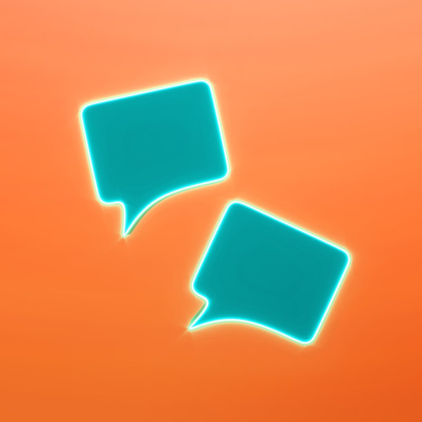 两个氖语音气泡图片下载