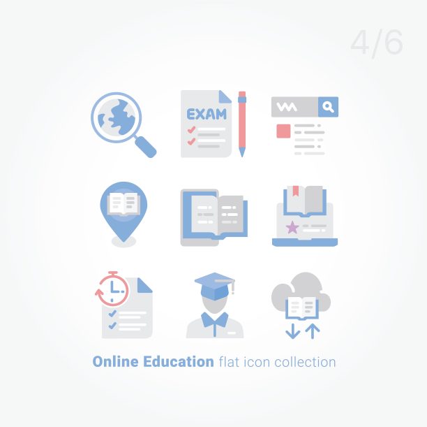 在线教育图标集图片下载