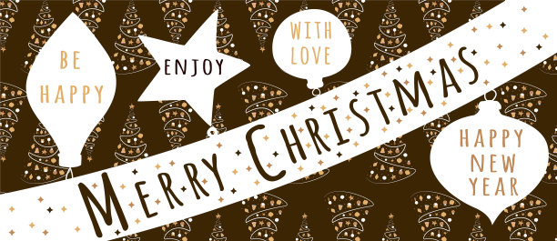 圣诞贺卡和新年装饰品，图片下载