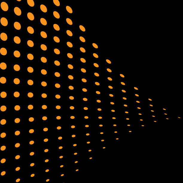 黄色和橙色半色调背景与黑色复制空间。图片下载