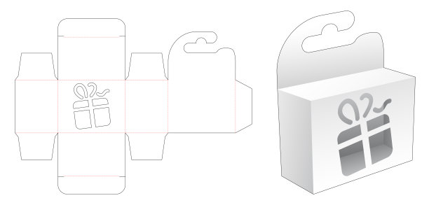 包装盒模切模板图片下载
