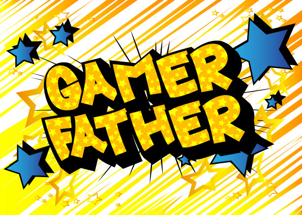 玩家父亲-漫画风格的文本。图片下载