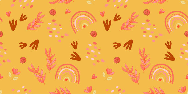 无缝可爱恐龙图案图片下载