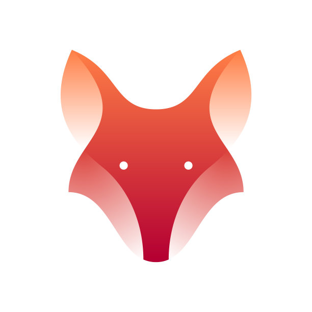 矢量狐狸在梯度风格。数字艺术图片下载