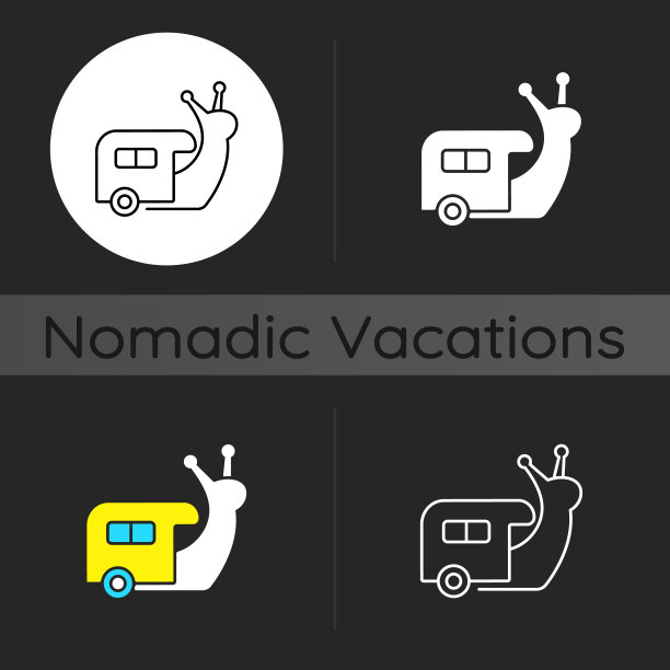 缓慢旅行黑暗主题图标图片下载