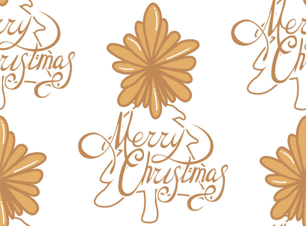 无缝模式的圣诞节在一个白色的背景与圣诞树和星星。图片下载