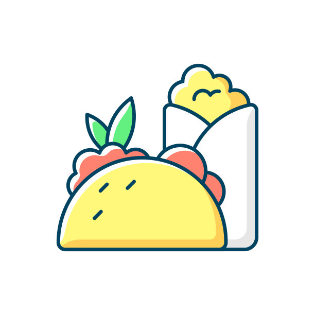 外卖墨西哥食品RGB颜色图标图片下载