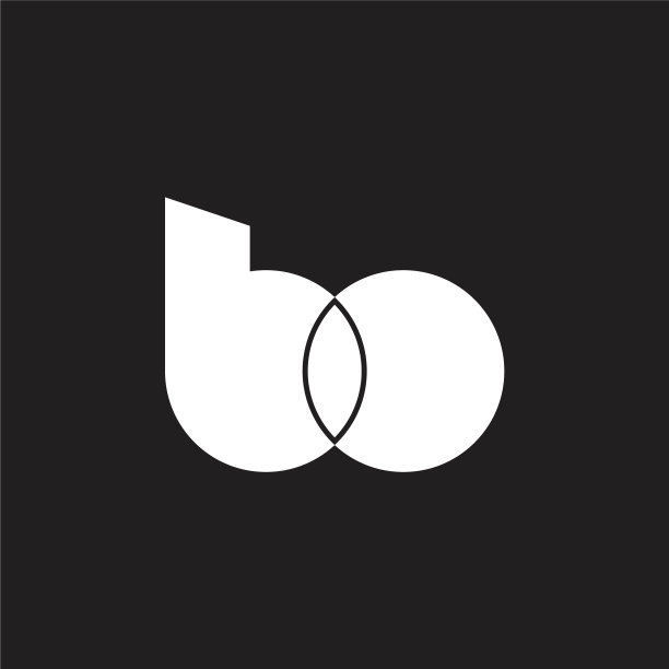 字母BO链接圆形简约标志图片下载