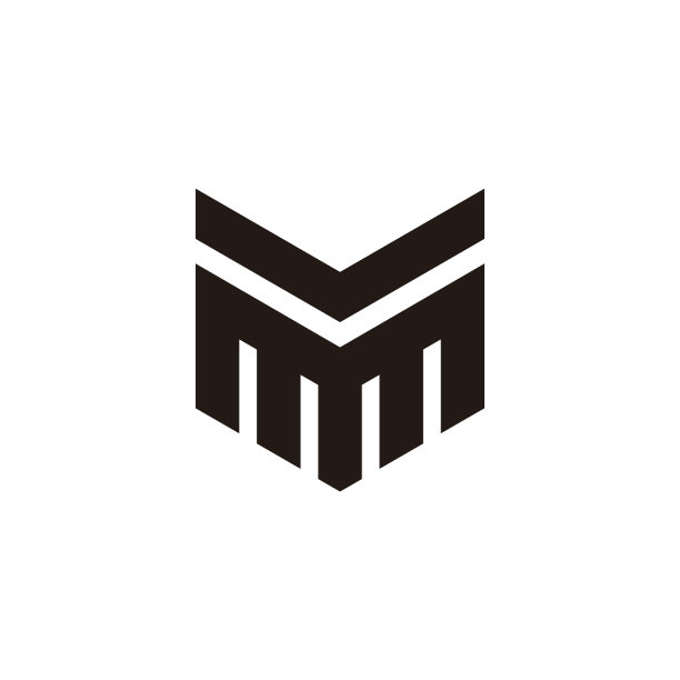 字母m抽象构造几何标志图片下载