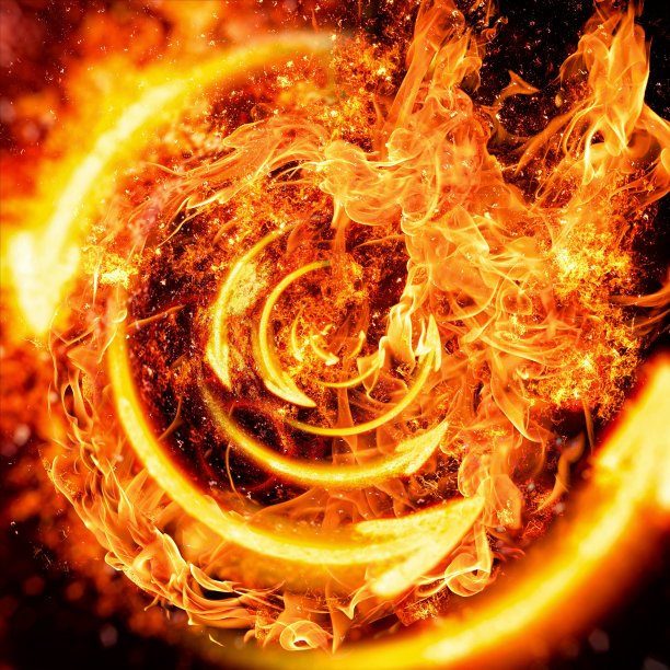 抽象背景与漩涡火焰图片下载