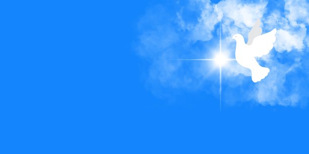 白色的鸽子。辐射的十字架。灵性。的信仰。希望。爱。自由图片下载