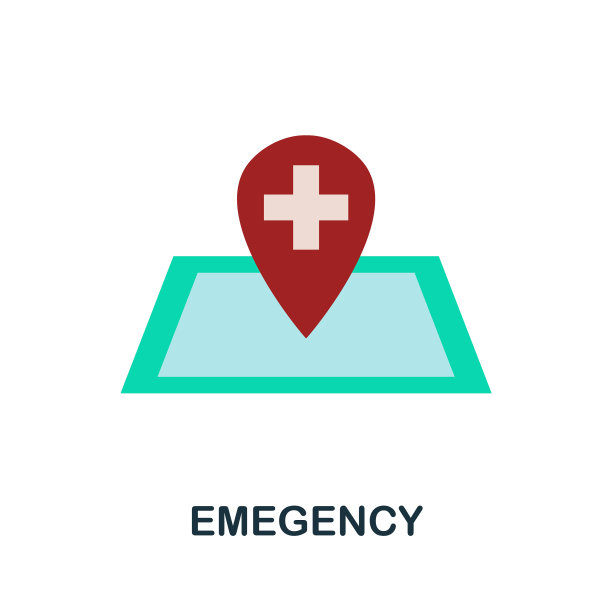 应急平面图标颜色简单的元素图片下载