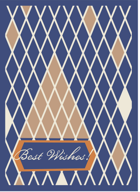 最好的祝福贺卡与三角形图片下载