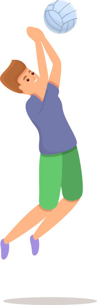 强大的排球踢图标卡通风格图片下载