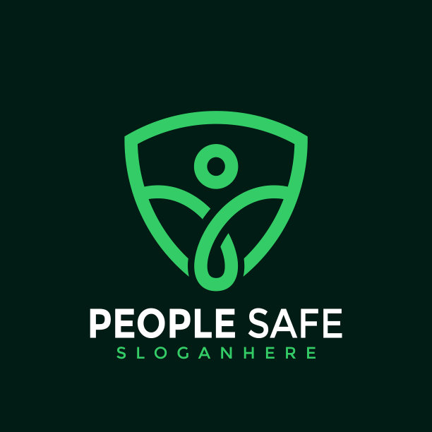 仕德安全人现代标志设计图片下载