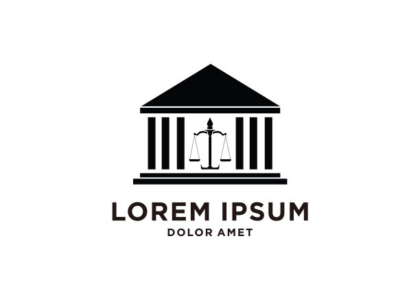 法院大楼图标平坦标志图片下载