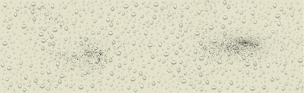 逼真的水滴在黄色的背景图片下载