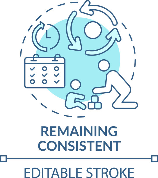 保持一致的蓝绿色概念图标图片下载