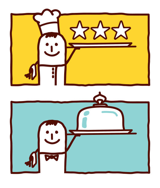 手绘卡通人物-厨师服务图片下载