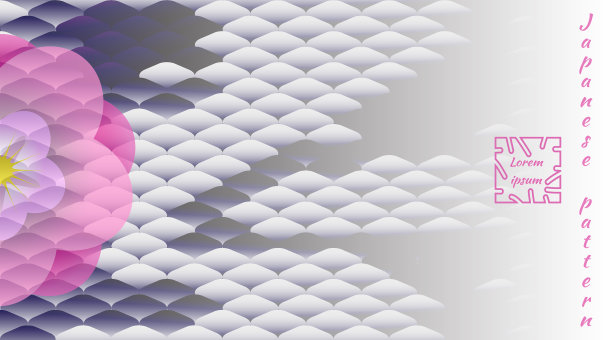 日本民族背景的五彩鱼图片下载