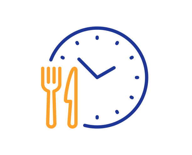 食物时间线图标点餐时钟标志图片下载