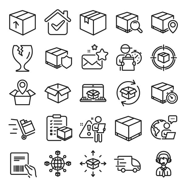 物流和运输图标卡车交付图片下载