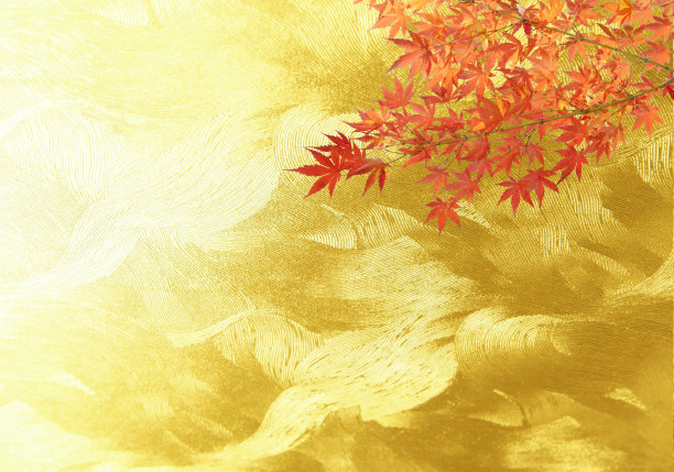 枫金色的日本纸背景图片下载