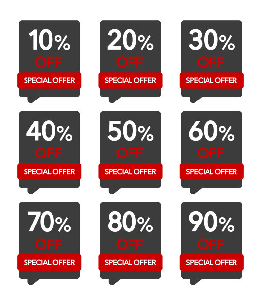 时尚公寓广告与红色折扣公寓图片下载