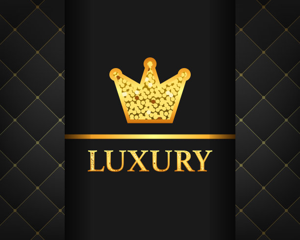 金色象征排他性和奢侈标签图片下载