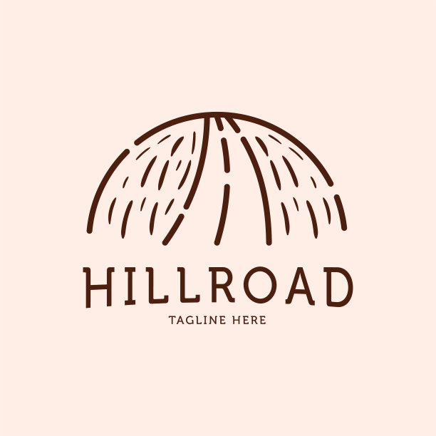 抽象线条艺术户外高速公路标志设计图片下载