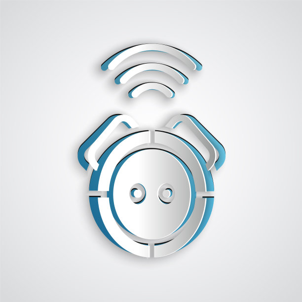 剪纸机器人吸尘器图标隔离上图片下载