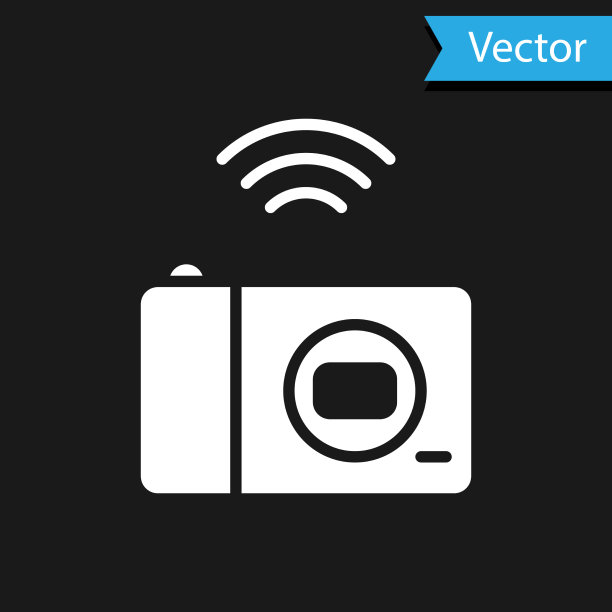 白色智能相机系统图标隔离图片下载