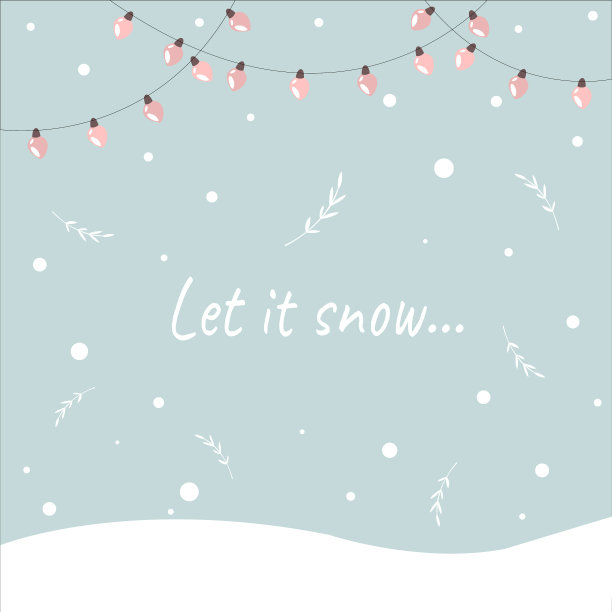 卡通花环的新年贺卡图片下载