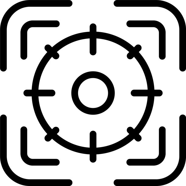 数字焦点图标轮廓风格图片下载