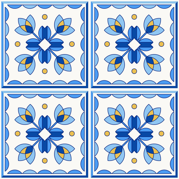 传统葡萄牙里斯本阿祖莱霍瓷砖图片下载